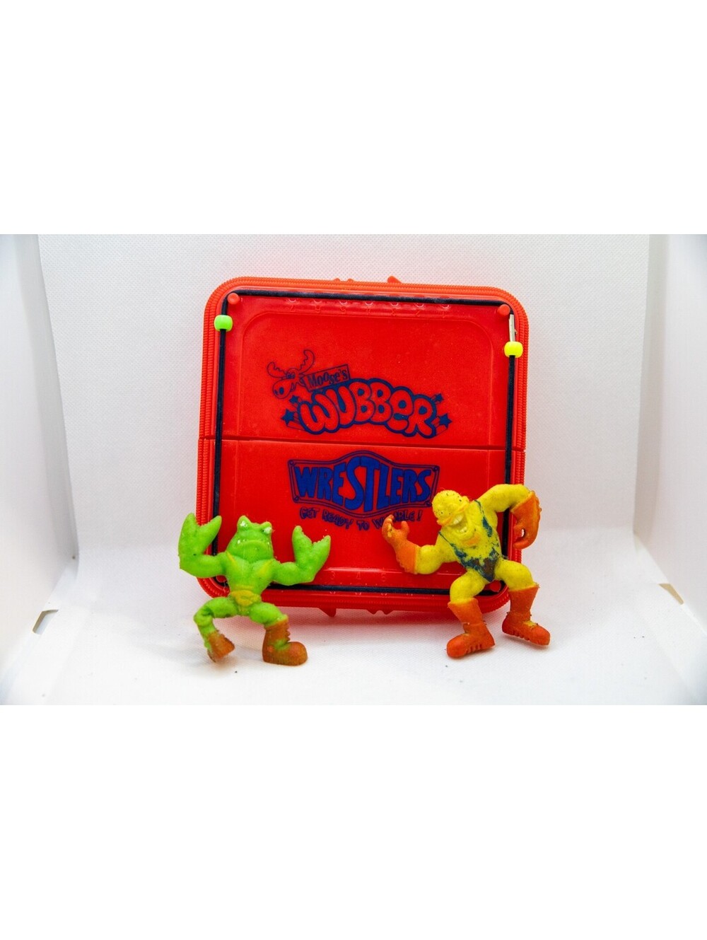 Vintage Moose’s Wubber Wrestlers Lot w/ Rare Ring Arena & 2 Figures!